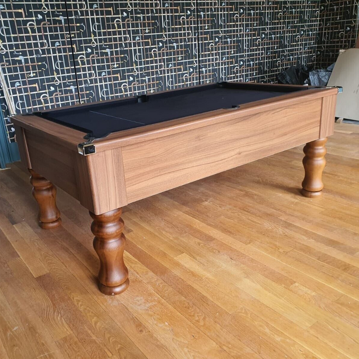 Cry Wolf Slate Bed Indoor Turned Leg Pool Table - Walnut - 6ft & 7ft