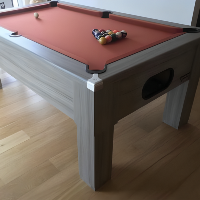 Cry Wolf Slate Bed Indoor Square Leg Pool Table - Driftwood - 6ft & 7ft