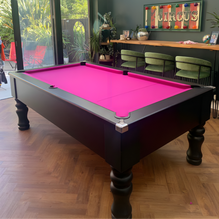 Cry Wolf Slate Bed Indoor Turned Leg Pool Table - Black - 6ft & 7ft