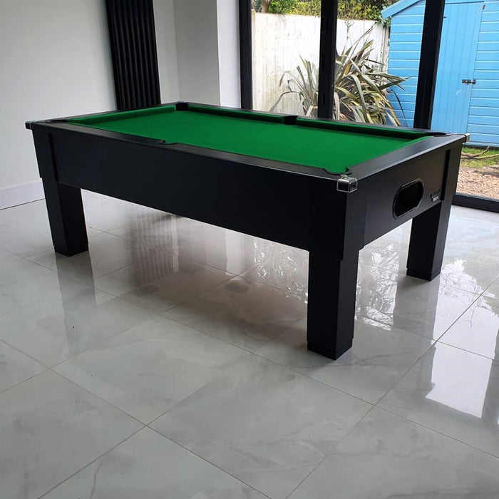 Cry Wolf Slate Bed Indoor Square Leg Pool Table - Black - 6ft & 7ft