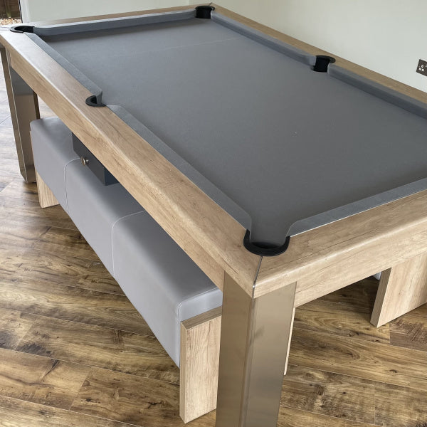 FMF | Elixir Slate Bed Pool Dining Table | Nebraska Oak | 6ft & 7ft Sizes