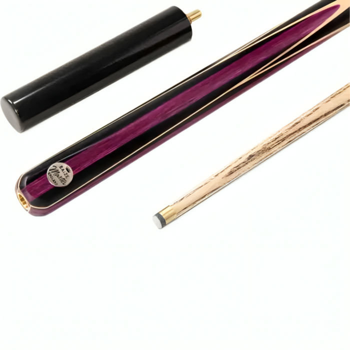 Baize Master Jester 58" 2 Piece Centre Joint Ash Pool Cue 9.75mm Tip Purple