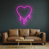 Dripping Heart LED Neon Sign