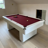 Classic Slimline Slate Bed Pool Table | White