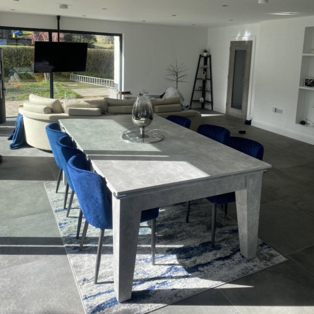 Classic Slate Bed Pool Dining Table | Italian Grey
