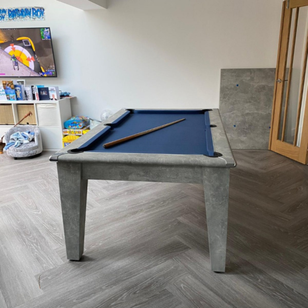 Gatley Classic Pool Dining Table | Italian Grey | Smart Slate Cloth