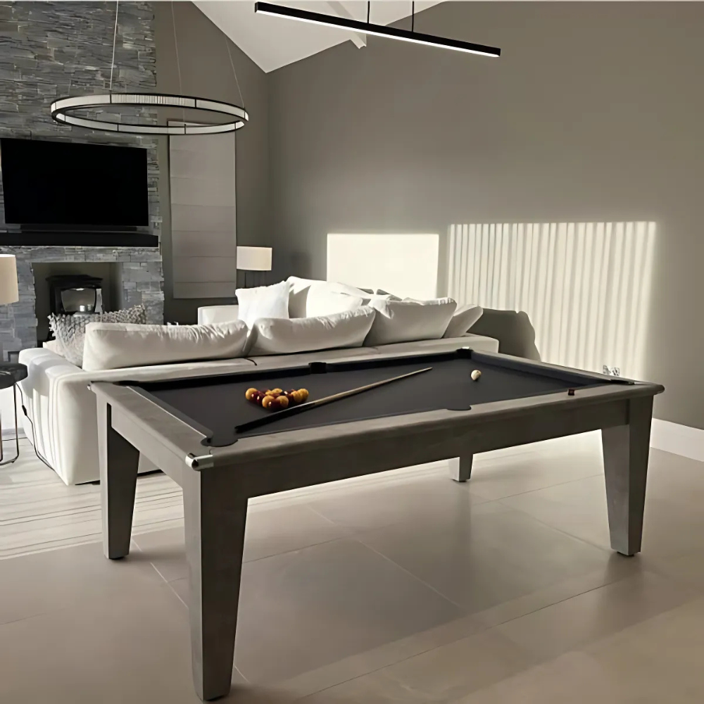Gatley Classic Pool Dining Table | Italian Grey | Elite Pro Black Cloth