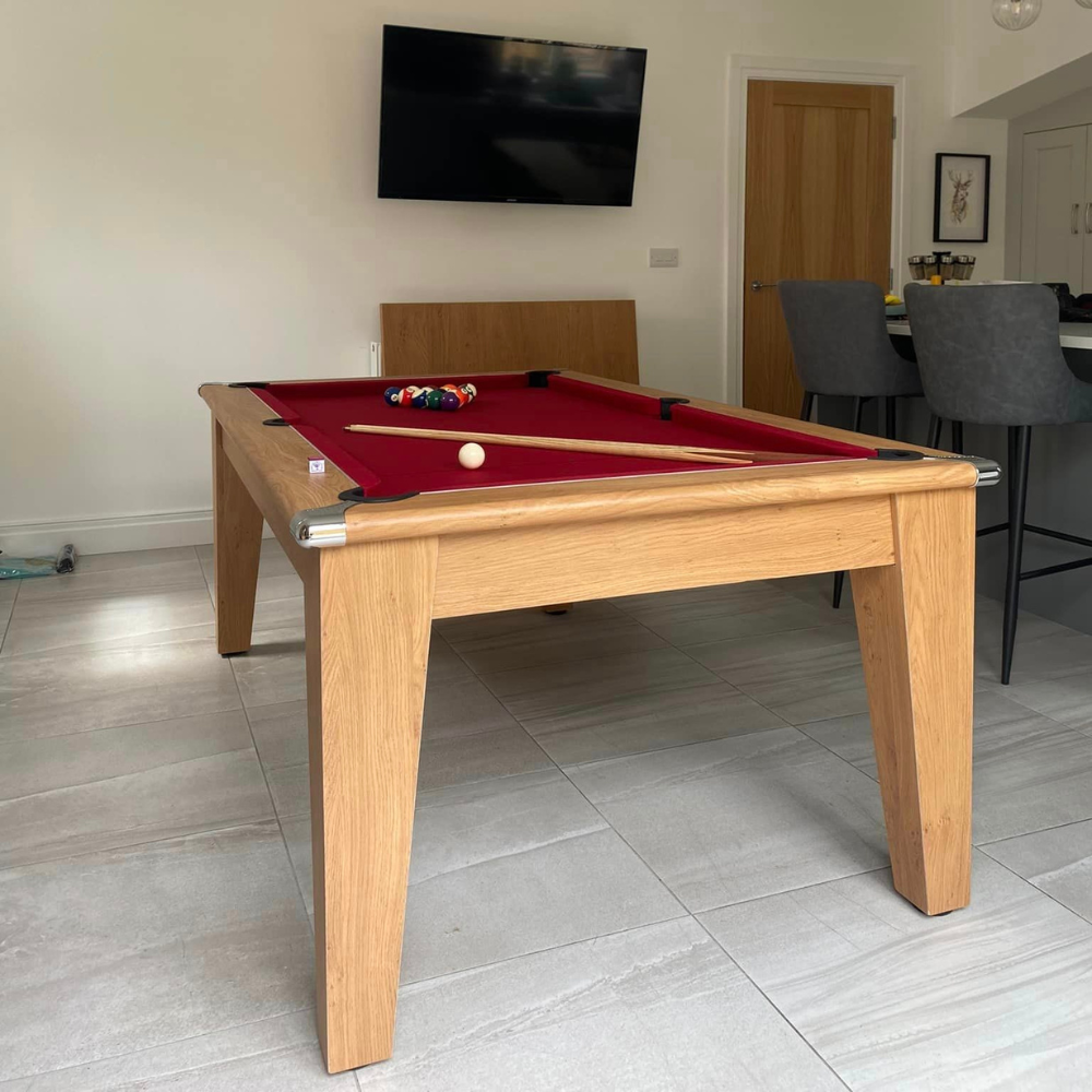Gatley Classic Pool Dining Table | Oak | Strachan Red Cloth