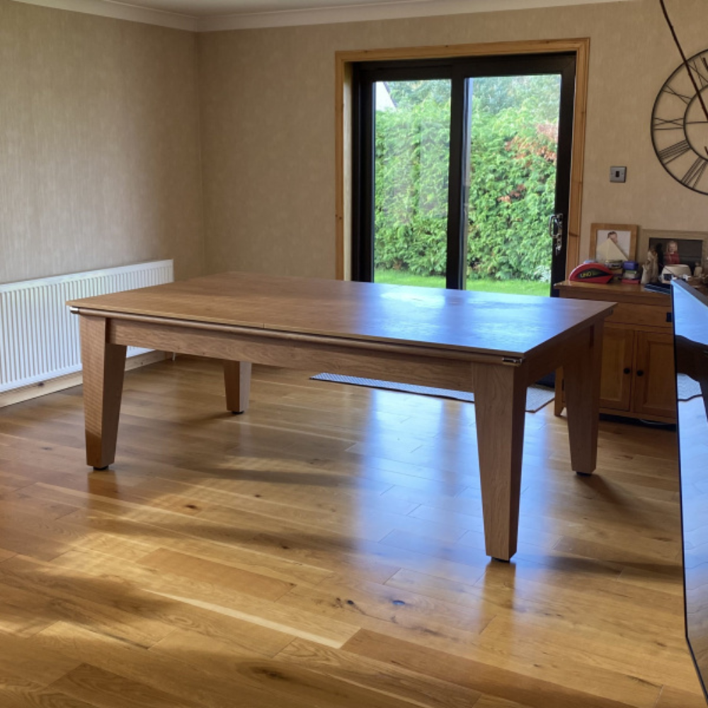 Classic Slate Bed Pool Dining Table | Oak