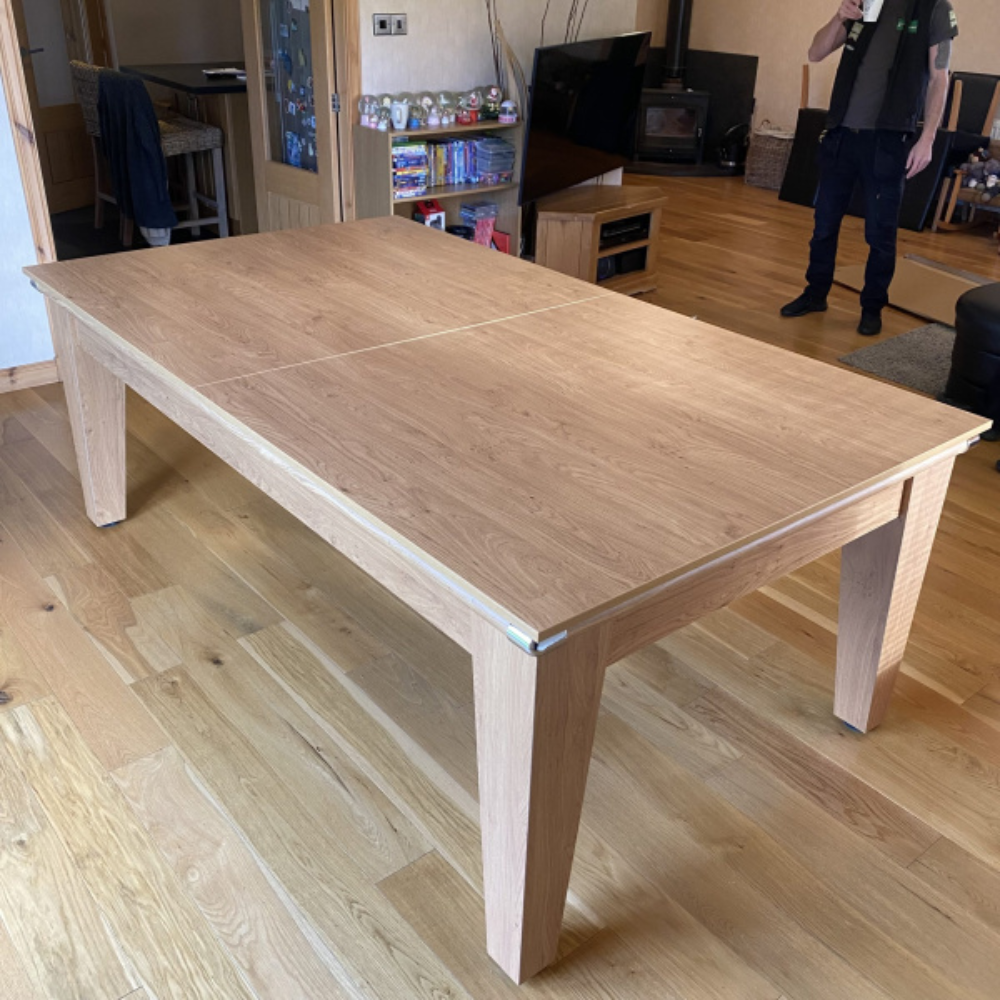 Classic Slate Bed Pool Dining Table | Oak