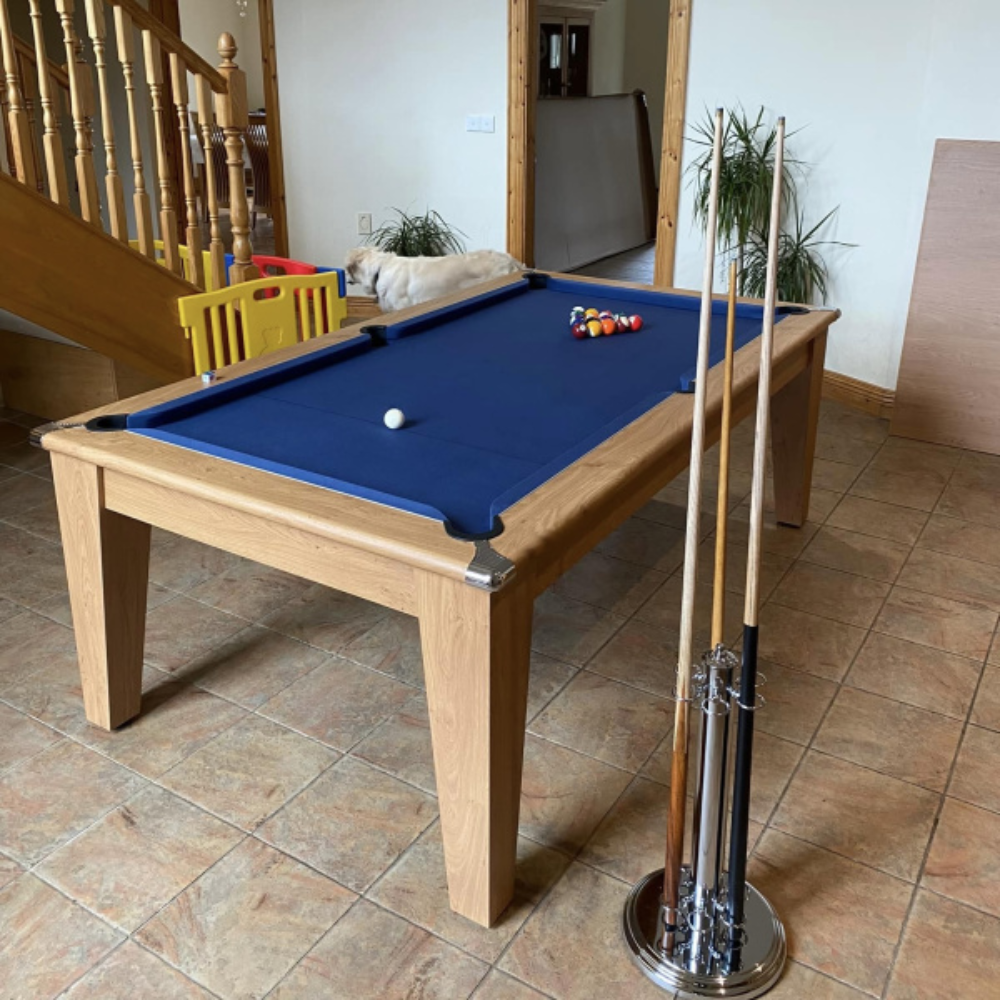 Gatley Classic Pool Dining Table | Oak | Smart Slate Cloth