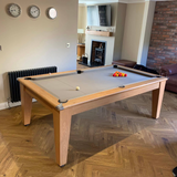 Gatley Classic Pool Dining Table | Oak | Elite Pro Bankers Grey Cloth