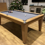 Gatley Classic Pool Dining Table | Oak | Elite Pro Bankers Grey Cloth