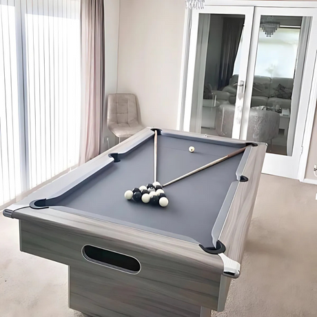 Classic Slimline Slate Bed Pool Table | Driftwood