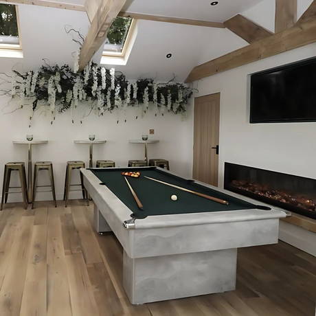 Classic Slimline Slate Bed Pool Table | Italian Grey