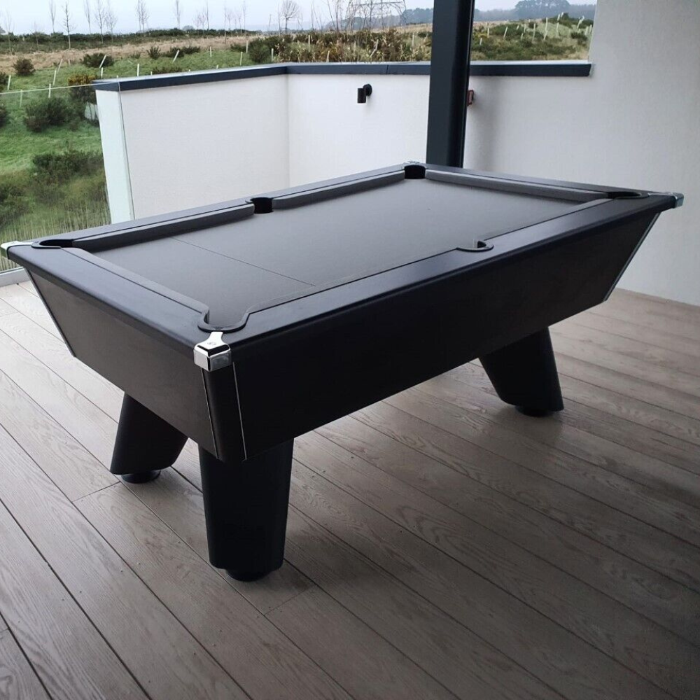 Cry Wolf Slate Bed Indoor Pool Table - Black