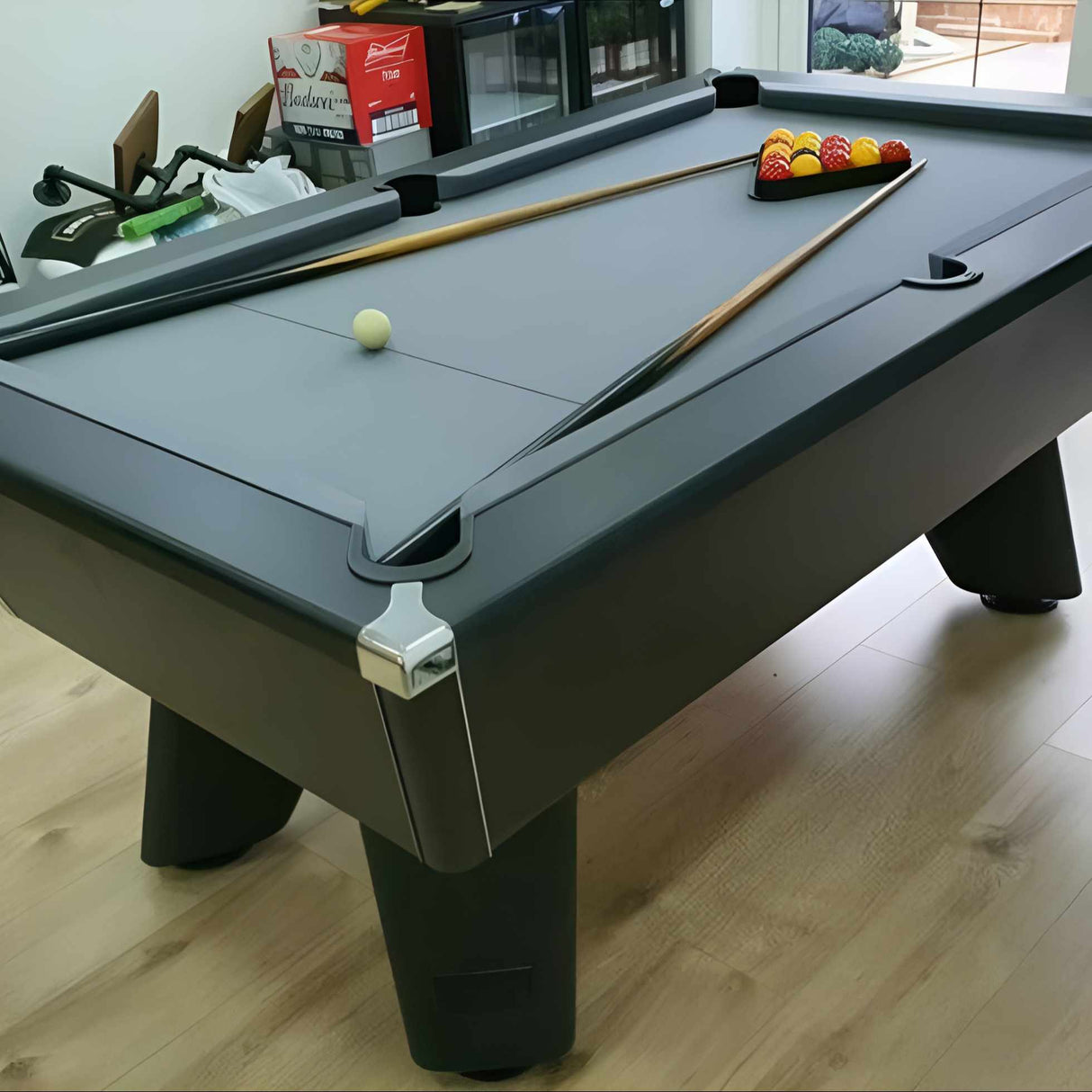 Cry Wolf Slate Bed Indoor Pool Table - Black - 6ft & 7ft