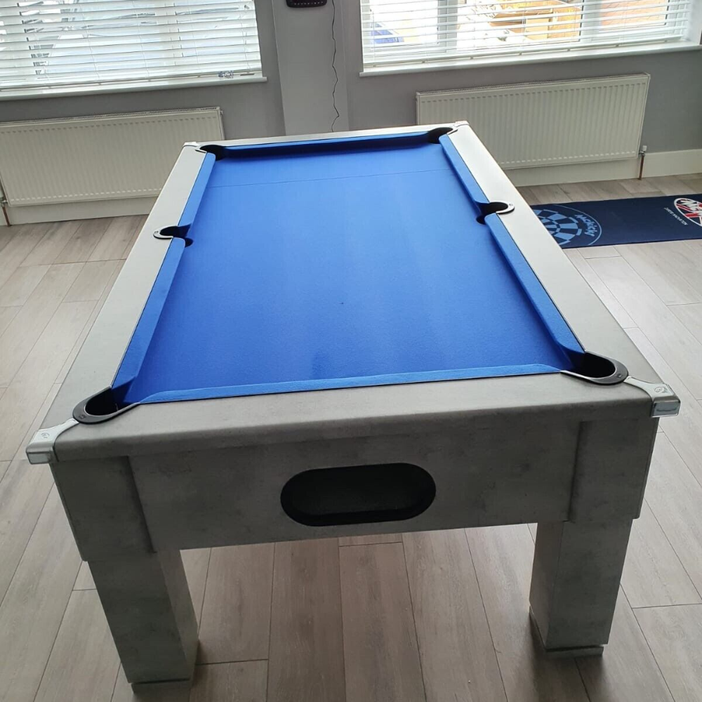 Cry Wolf Slate Bed Indoor Square Leg Pool Table - Urban Grey - 6ft & 7ft