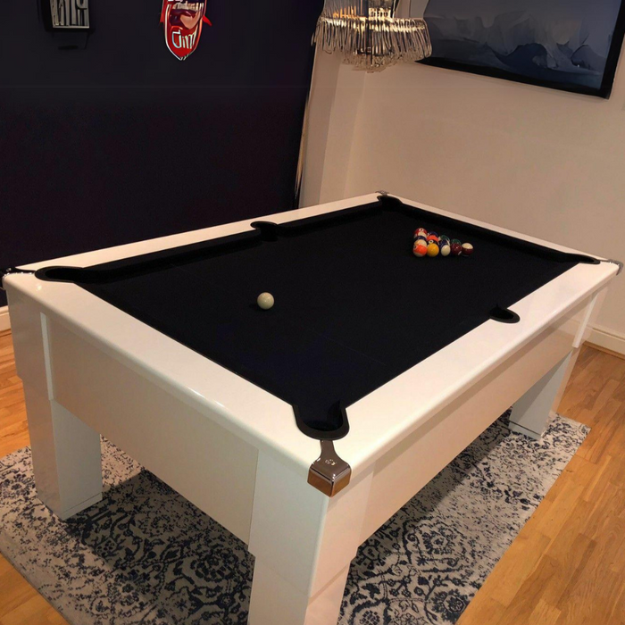 Cry Wolf Slate Bed Indoor Square Leg Pool Table - White - 6ft & 7ft