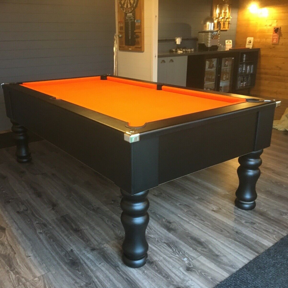 Cry Wolf Slate Bed Indoor Turned Leg Pool Table - Black - 6ft & 7ft