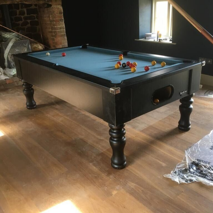 Cry Wolf Slate Bed Indoor Turned Leg Pool Table - Black - 6ft & 7ft