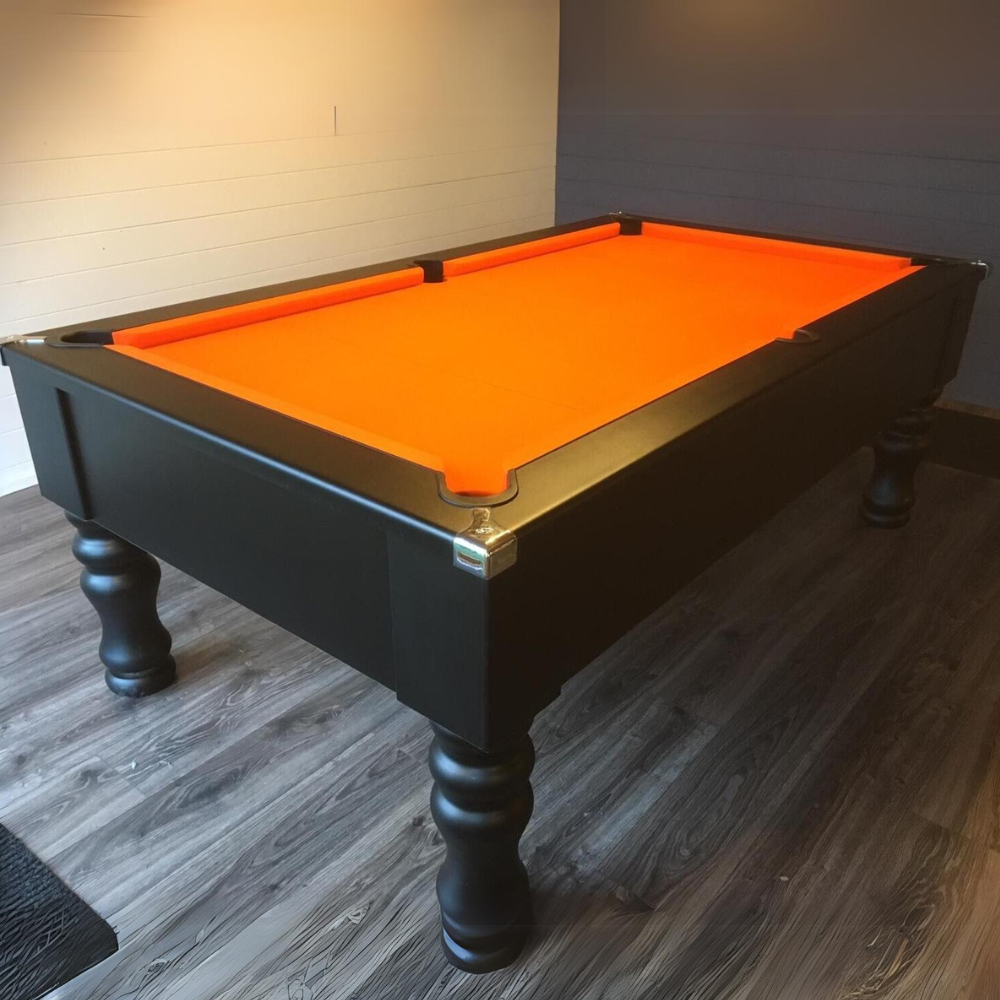 Cry Wolf Slate Bed Indoor Turned Leg Pool Table - Black - 6ft & 7ft