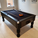 Cry Wolf Slate Bed Indoor Turned Leg Pool Table - Black - 6ft & 7ft