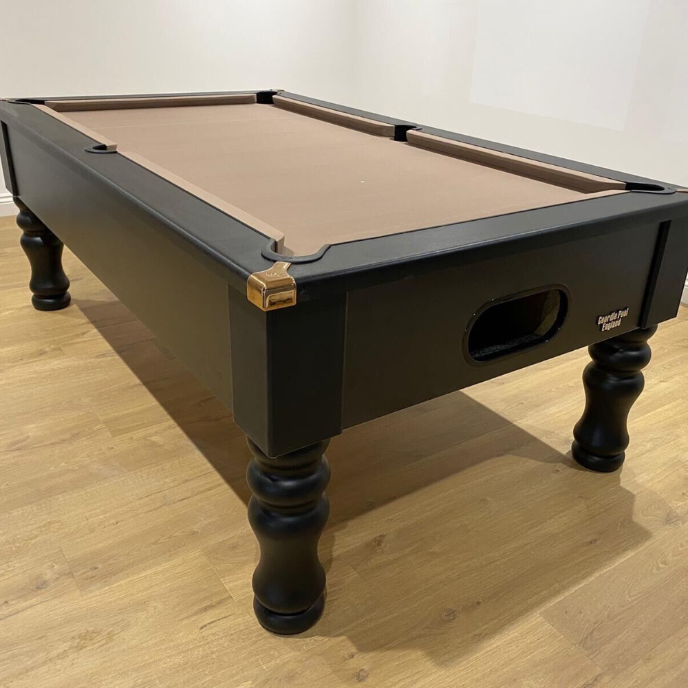 Cry Wolf Slate Bed Indoor Turned Leg Pool Table - Black - 6ft & 7ft