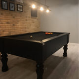 Cry Wolf Slate Bed Indoor Turned Leg Pool Table - Black - 6ft & 7ft