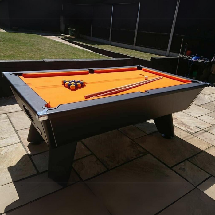 Cry Wolf Slate Bed Outdoor Pool Table - Black - 6ft & 7ft