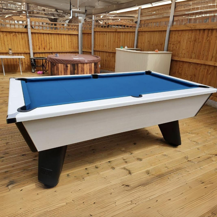 Cry Wolf Slate Bed Outdoor Pool Table - White - 6ft & 7ft