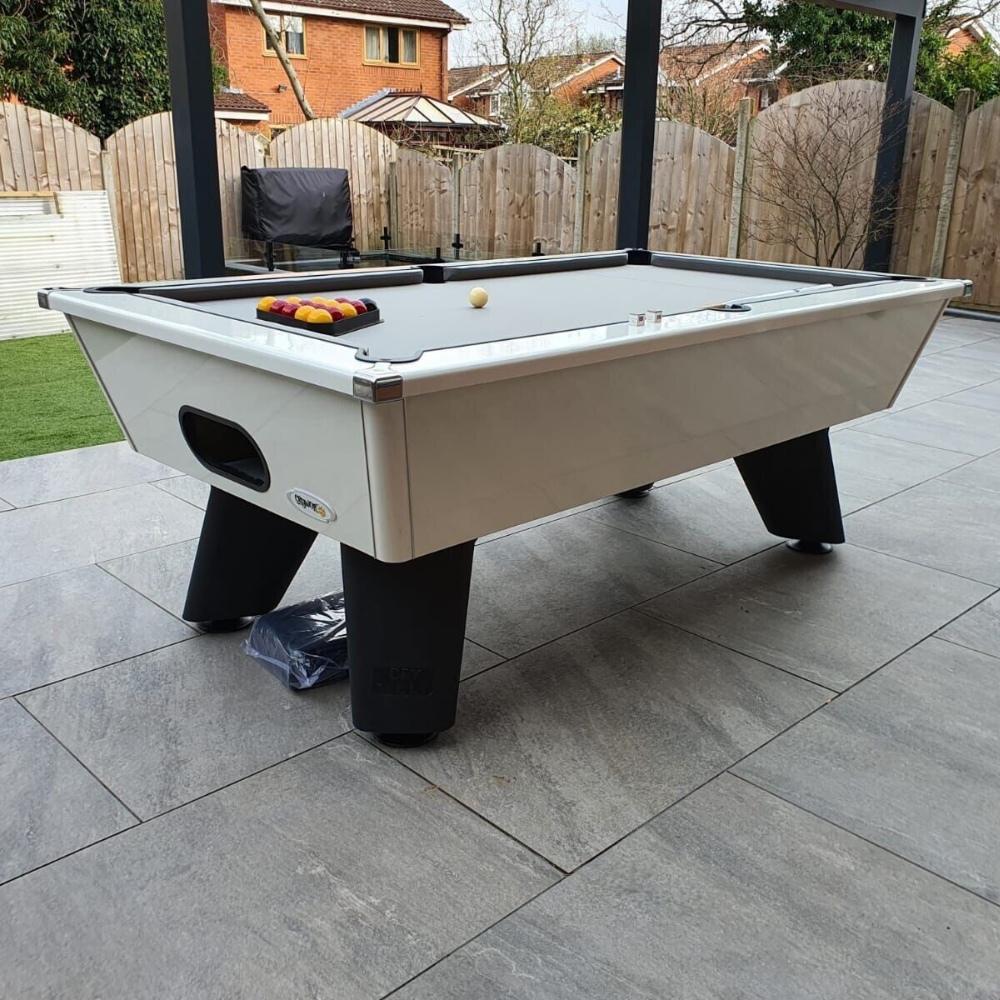 Cry Wolf Slate Bed Outdoor Pool Table - White - 6ft & 7ft