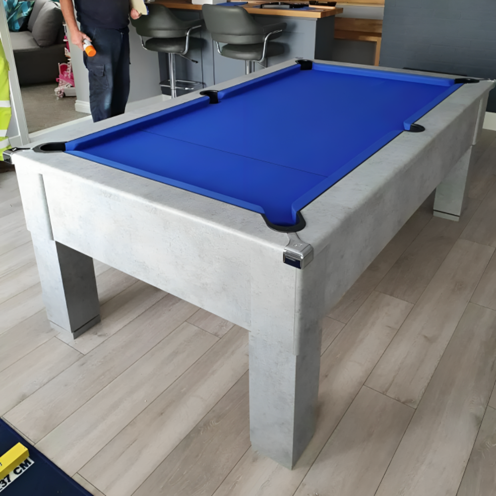 Cry Wolf Slate Bed Indoor Square Leg Pool Table - Urban Grey