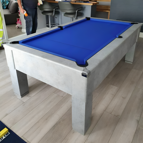 Cry Wolf Square Leg Pool Table | Urban Grey | Smart Royal Blue Cloth