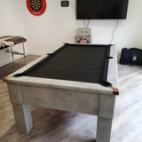 Cry Wolf Slate Bed Indoor Square Leg Pool Table - Urban Grey