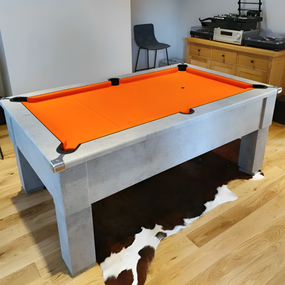 Cry Wolf Slate Bed Indoor Square Leg Pool Table - Urban Grey