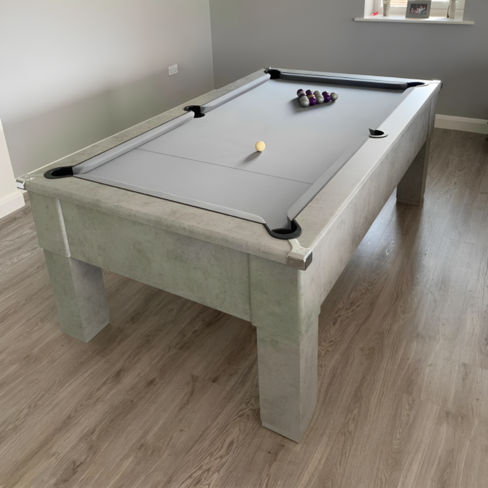 Cry Wolf Slate Bed Indoor Square Leg Pool Table - Urban Grey - 6ft & 7ft