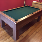 Cry Wolf Slate Bed Indoor Square Leg Pool Table - Dark Walnut - 6ft & 7ft