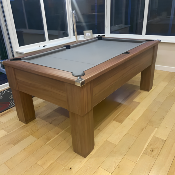 Cry Wolf Slate Bed Indoor Square Leg Pool Table - Dark Walnut - 6ft & 7ft