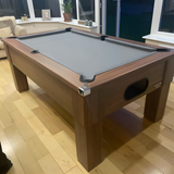 Cry Wolf Slate Bed Indoor Square Leg Pool Table - Dark Walnut - 6ft & 7ft