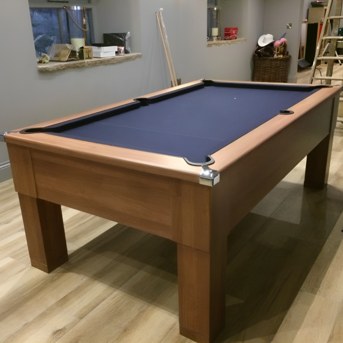 Cry Wolf Slate Bed Indoor Square Leg Pool Table - Dark Walnut - 6ft & 7ft