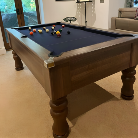 Cry Wolf Slate Bed Indoor Turned Leg Pool Table - Dark Walnut - 6ft & 7ft