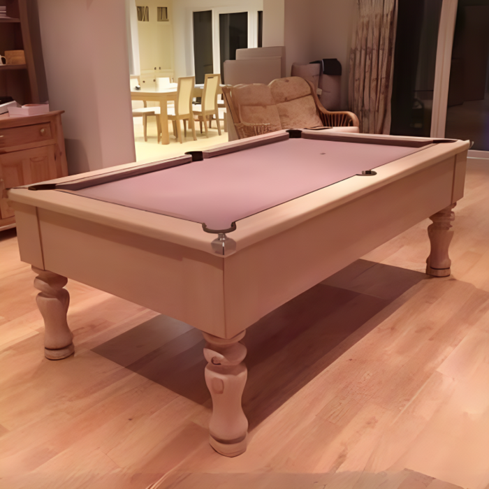 Cry Wolf Slate Bed Indoor Turned Leg Pool Table - Light Oak - 6ft & 7ft