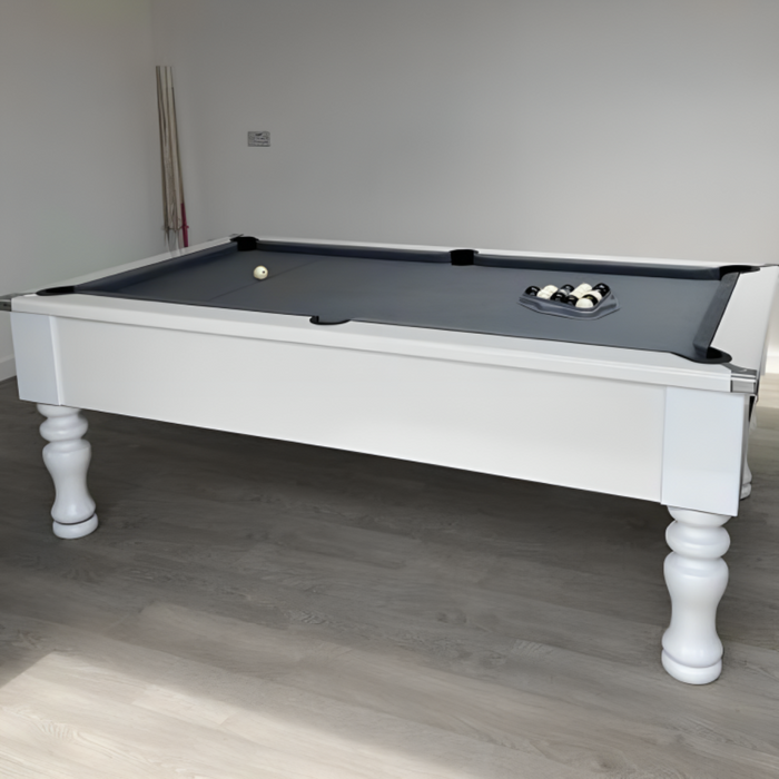Cry Wolf Slate Bed Indoor Turned Leg Pool Table - White - 6ft & 7ft