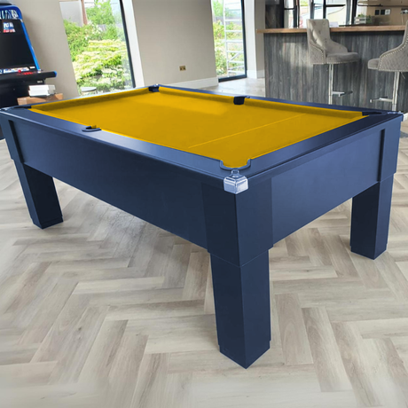 Cry Wolf Slate Bed Indoor Square Leg Pool Table - Midnight Blue