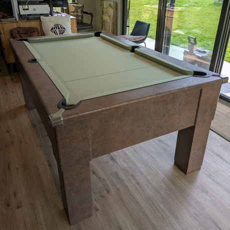 Cry Wolf Slate Bed Indoor Square Leg Pool Table - Bronze