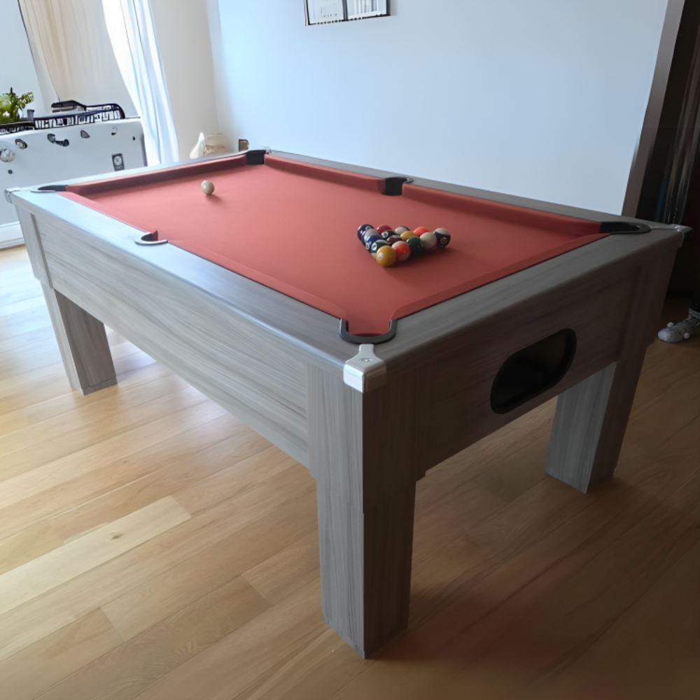 Cry Wolf Square Leg Pool Table | Driftwood | Smart Paprika Cloth