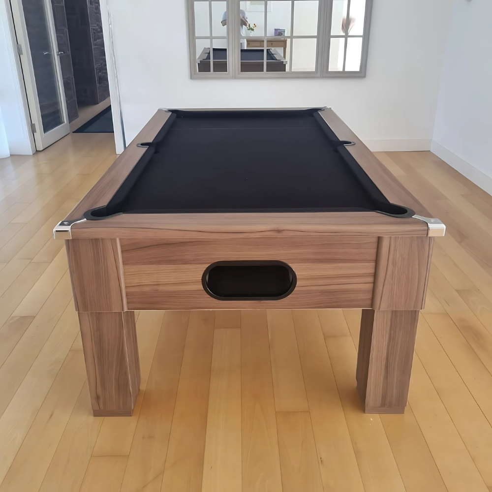 Cry Wolf Slate Bed Indoor Square Leg Pool Table - Walnut