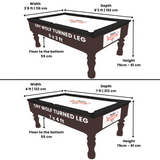 Cry Wolf Slate Bed Indoor Turned Leg Pool Table - White