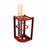 Deluxe Floor Corner Cue Stand for 10 Cues Brown